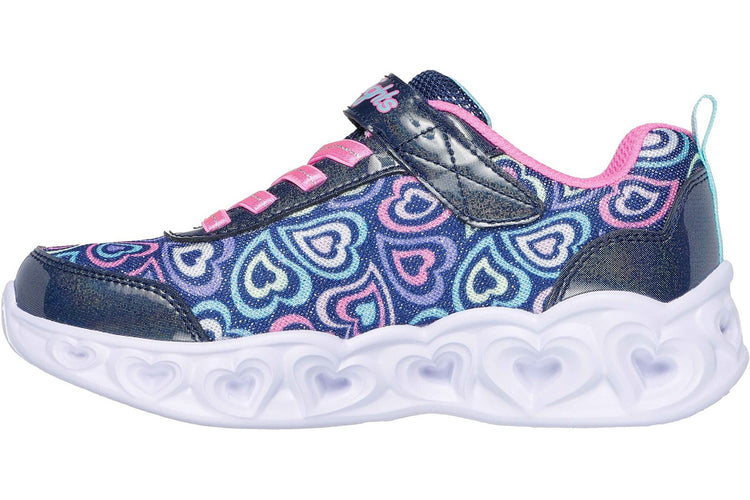 Skechers Heart Lights Boogie Love Navy/Multi Girls Sports
