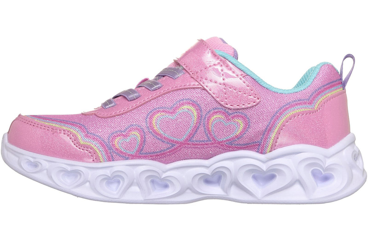 Skechers Heart Lights Bubble Love Light Pink/ Synthetic/ Trim Girls Sports