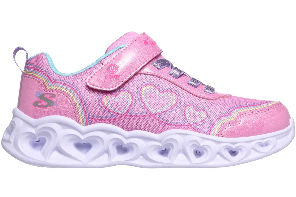Skechers Heart Lights Bubble Love Light Pink/ Synthetic/ Trim Girls Sports