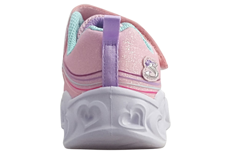 Skechers Heart Lights 302689N Light Pink/Multi Girls Sports