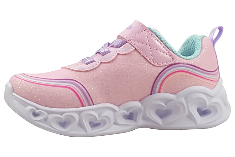 Skechers Heart Lights 302689N Light Pink/Multi Girls Sports