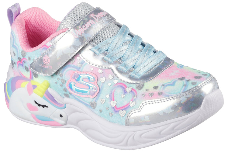 Skechers Heart Sparkles 303063L Girls Sports Silver/Multi