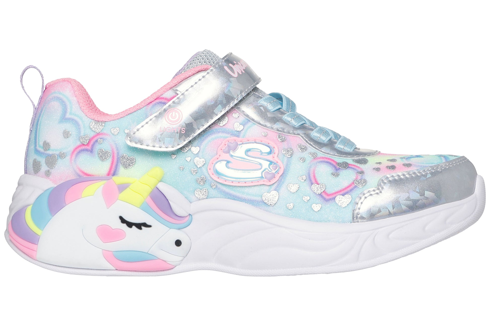 skechers-heart-sparkles-303063-girls-trainers-silver-multi-right