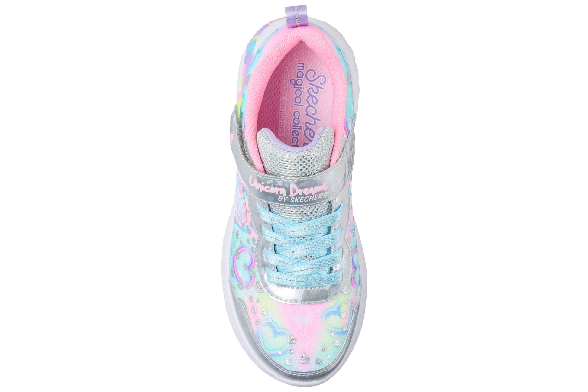 skechers-heart-sparkles-303063-girls-trainers-silver-multi-top