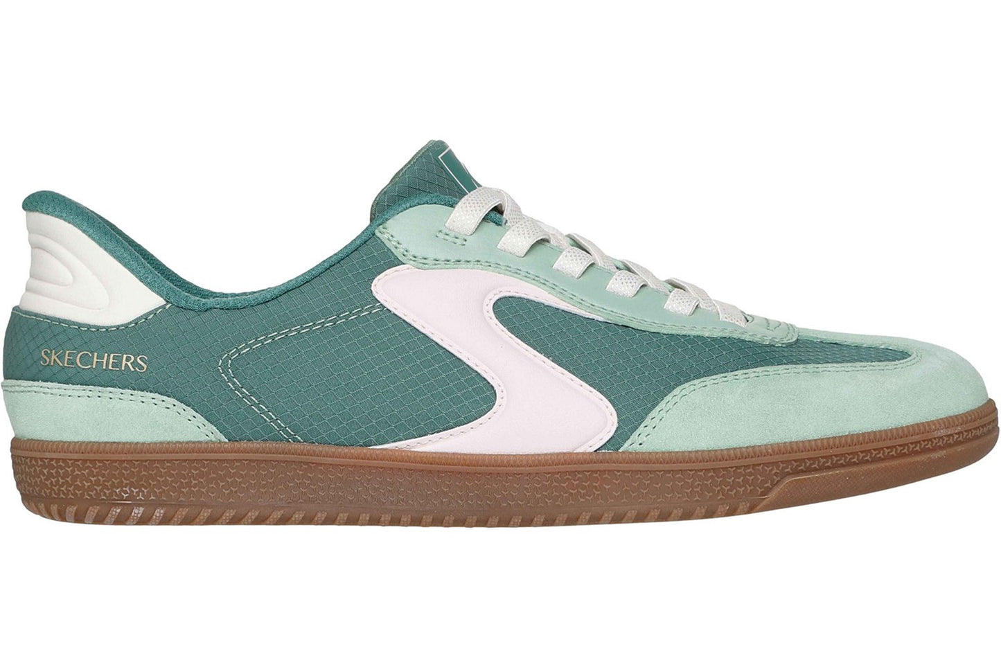 Skechers Slip-Ins Hotshot Everyday Green/Pink Womens Fashion Trainers