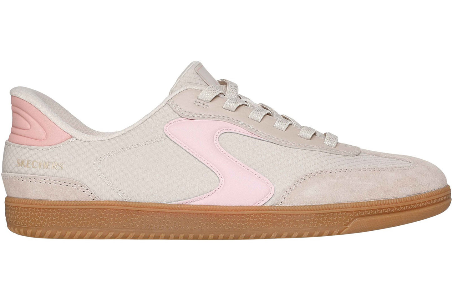 Skechers Slip-Ins Hotshot Everyday Natural/Pink Womens Fashion Trainers