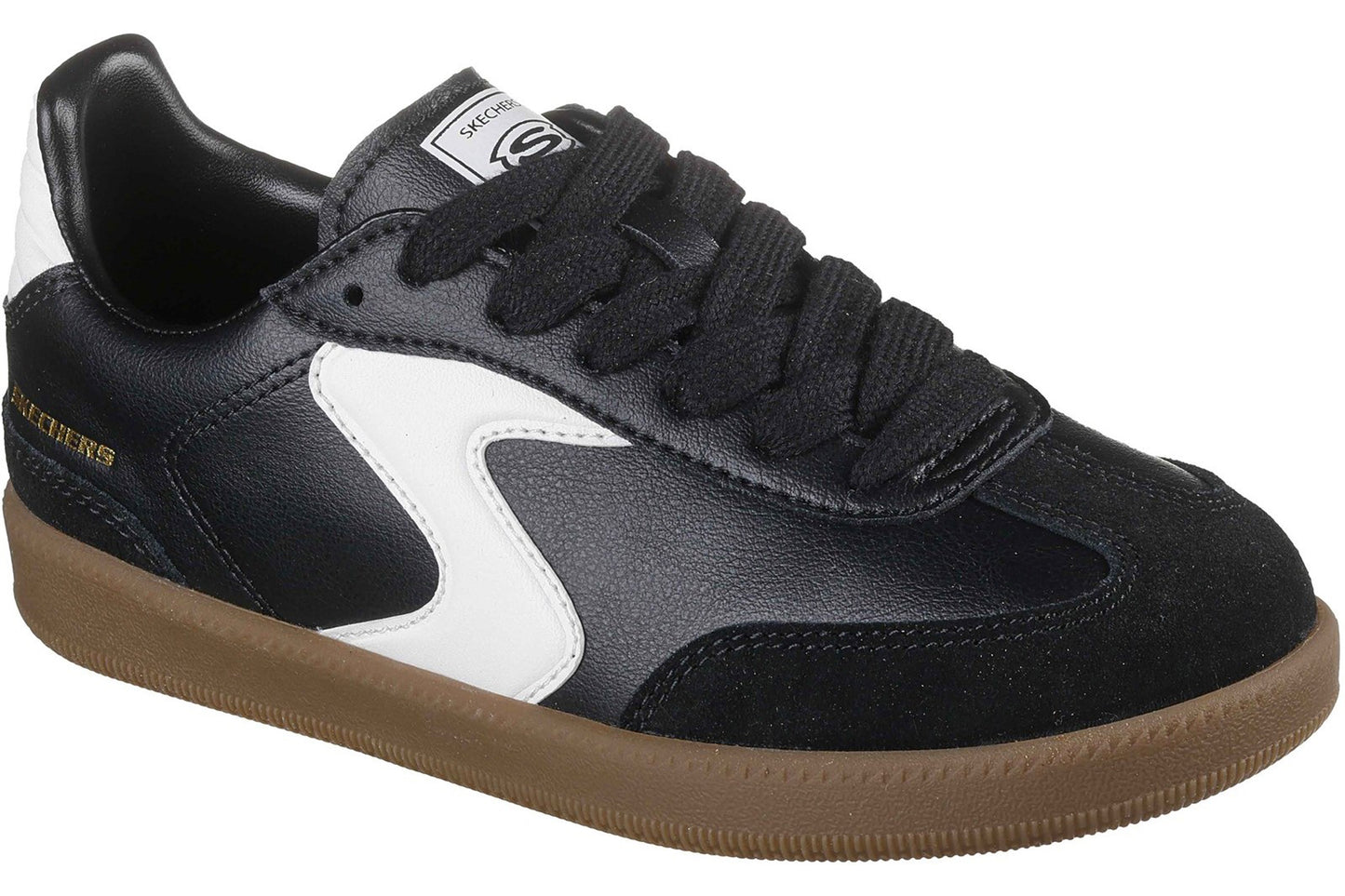 Skechers Hotshot Junior Varsity Black/White Boys Shoes