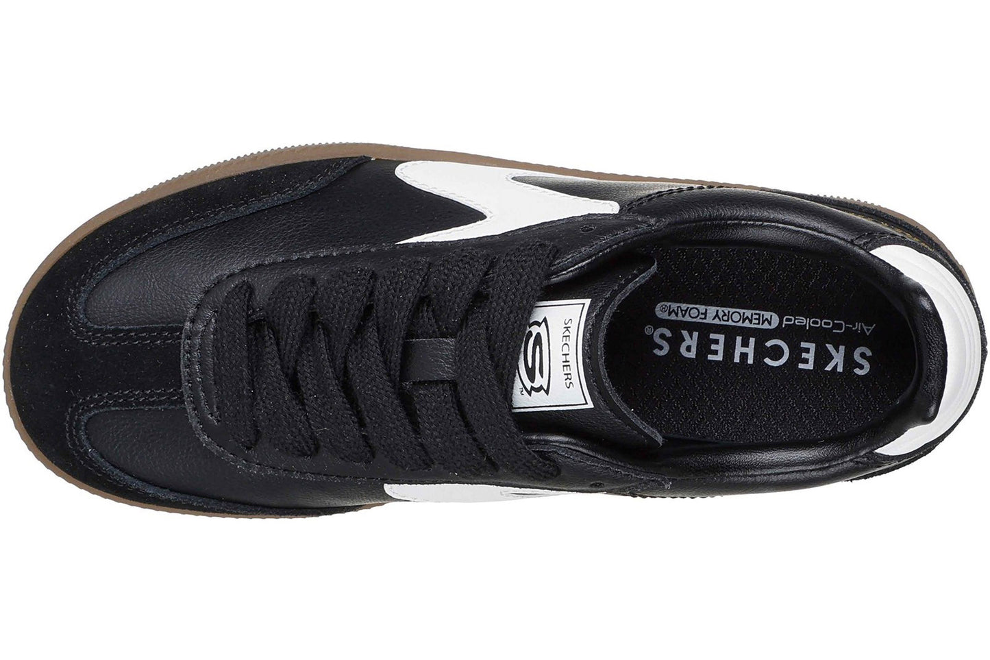 Skechers Hotshot Junior Varsity Black/White Boys Shoes