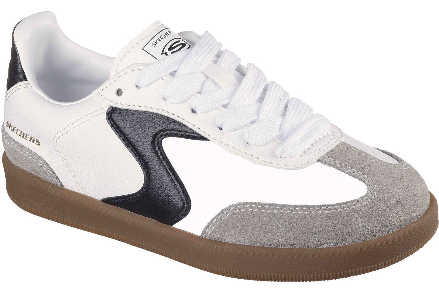 Skechers Hotshot Junior Varsity White/Black Boys Shoes