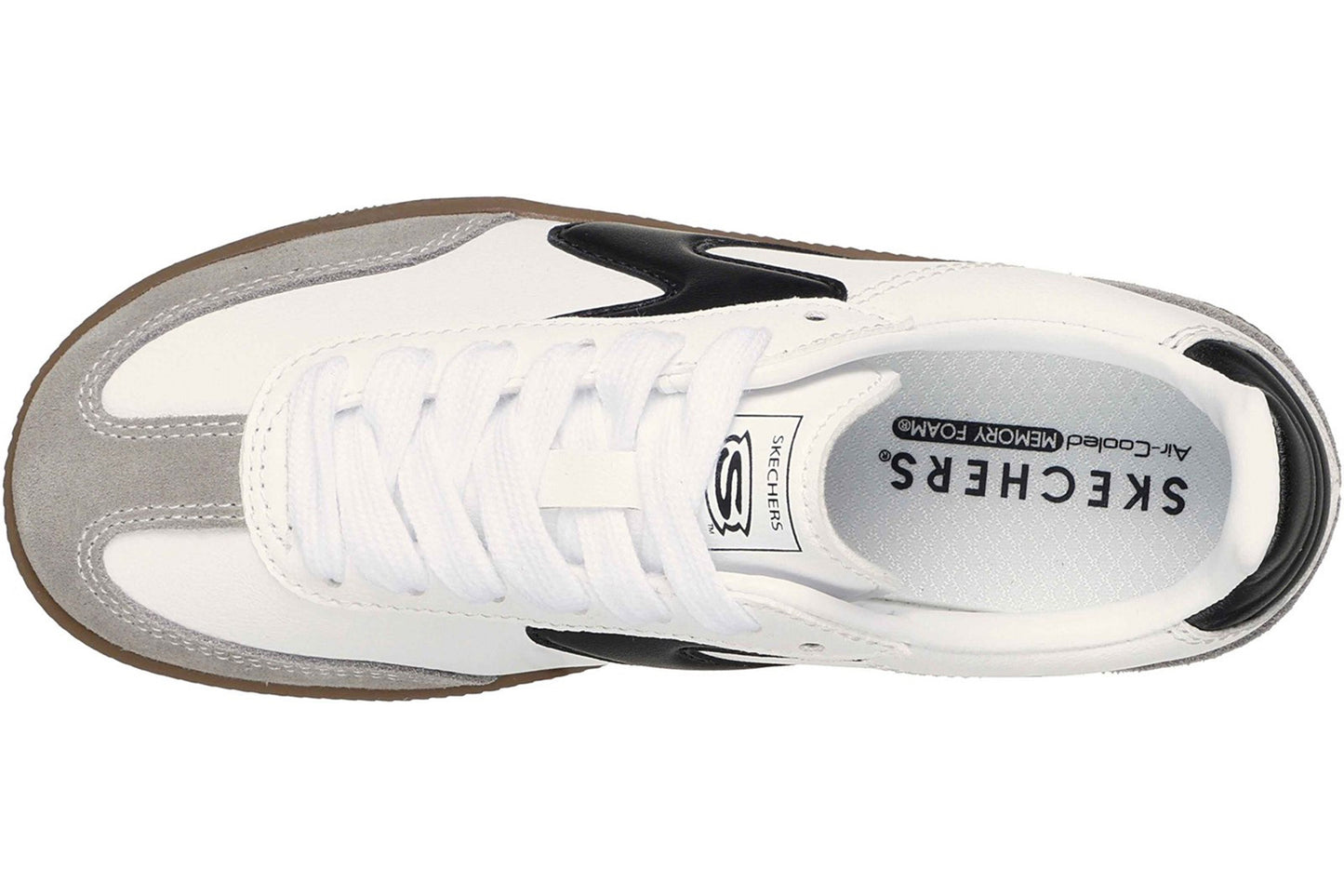 Skechers Hotshot Junior Varsity White/Black Boys Shoes