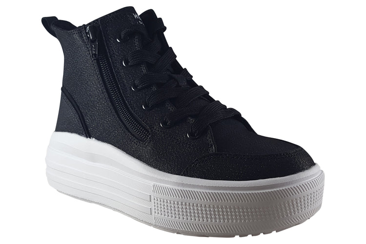 Skechers Hyper-Lift 310253L Black Girls Canvas