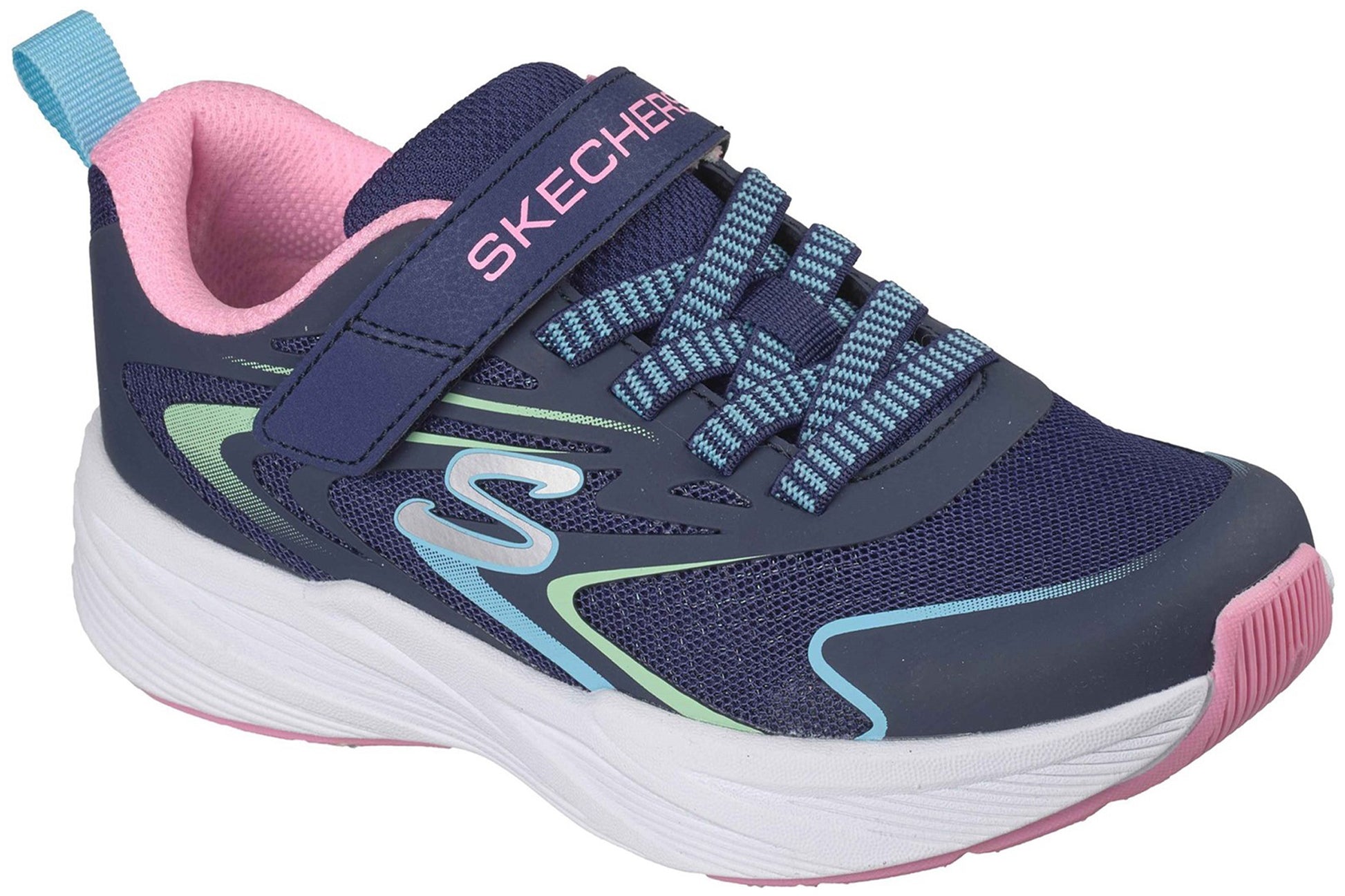 skechers-hyper-speed-girls-trainers-navy-multi-right-angle