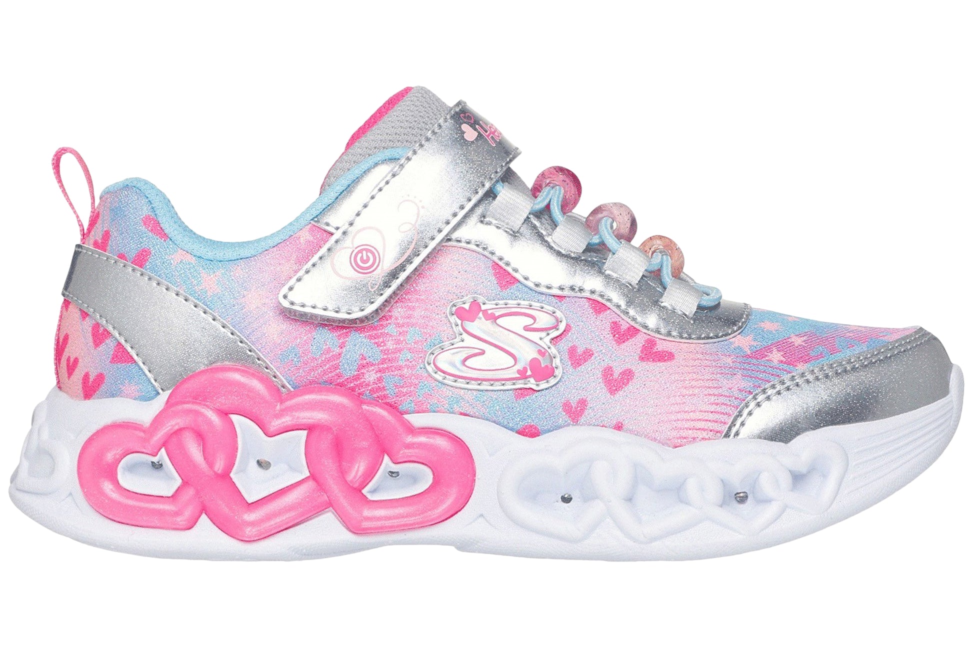 skechers-infinite-heart-lights-heart-jewels-silver-multi-girls-trainers-right-flat