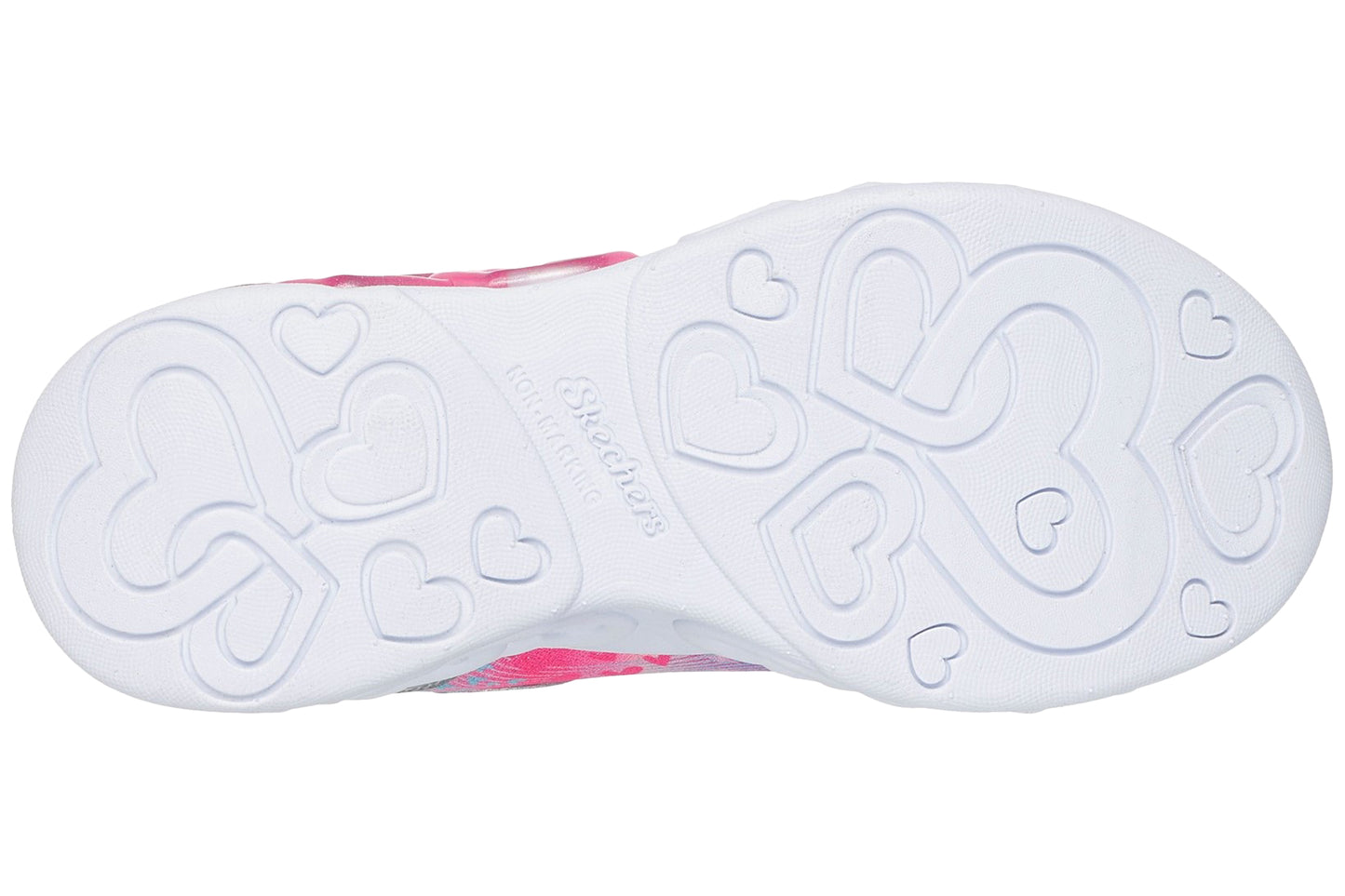 Skechers Infinite Heart Lights Hear Silver/Multi Girls Sports