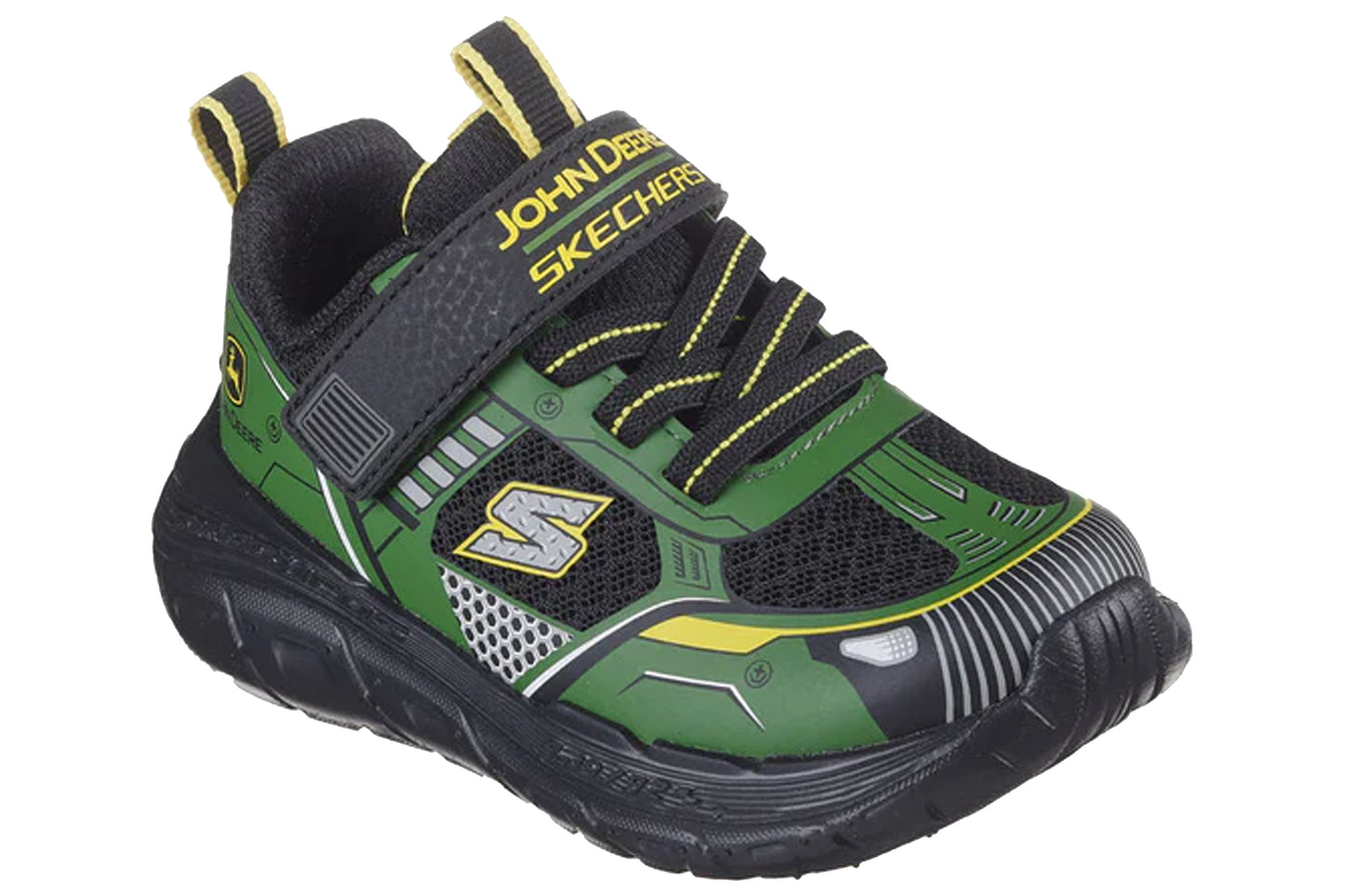 skechers john deere tractor tronix 407062n green black trainers back