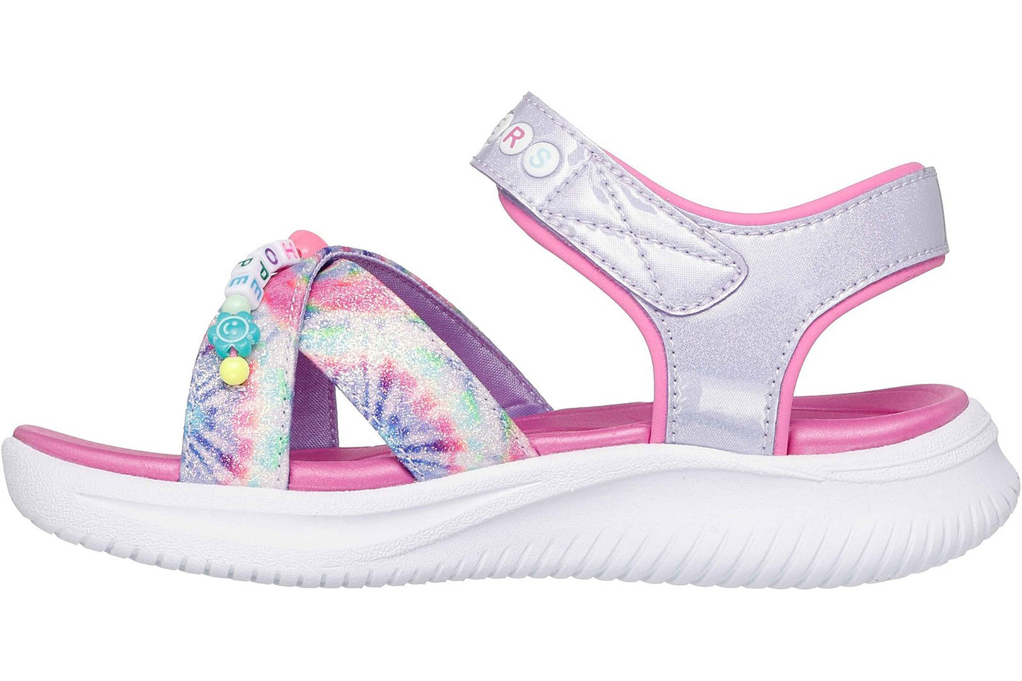 Skechers Jumpsters Tie Dye BFFs Lavender/Multi Girls Sandals