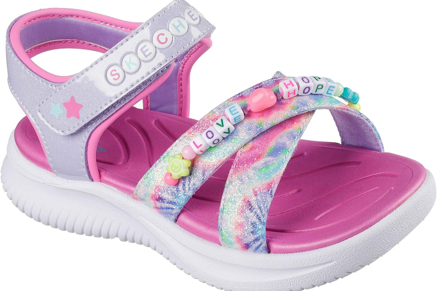 Skechers Jumpsters Tie Dye BFFs Lavender/Multi Girls Sandals