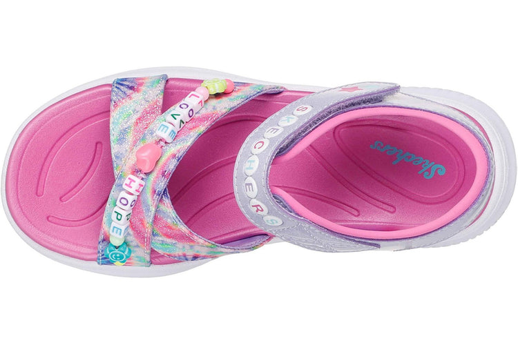 Skechers Jumpsters Tie Dye BFFs Lavender/Multi Girls Sandals