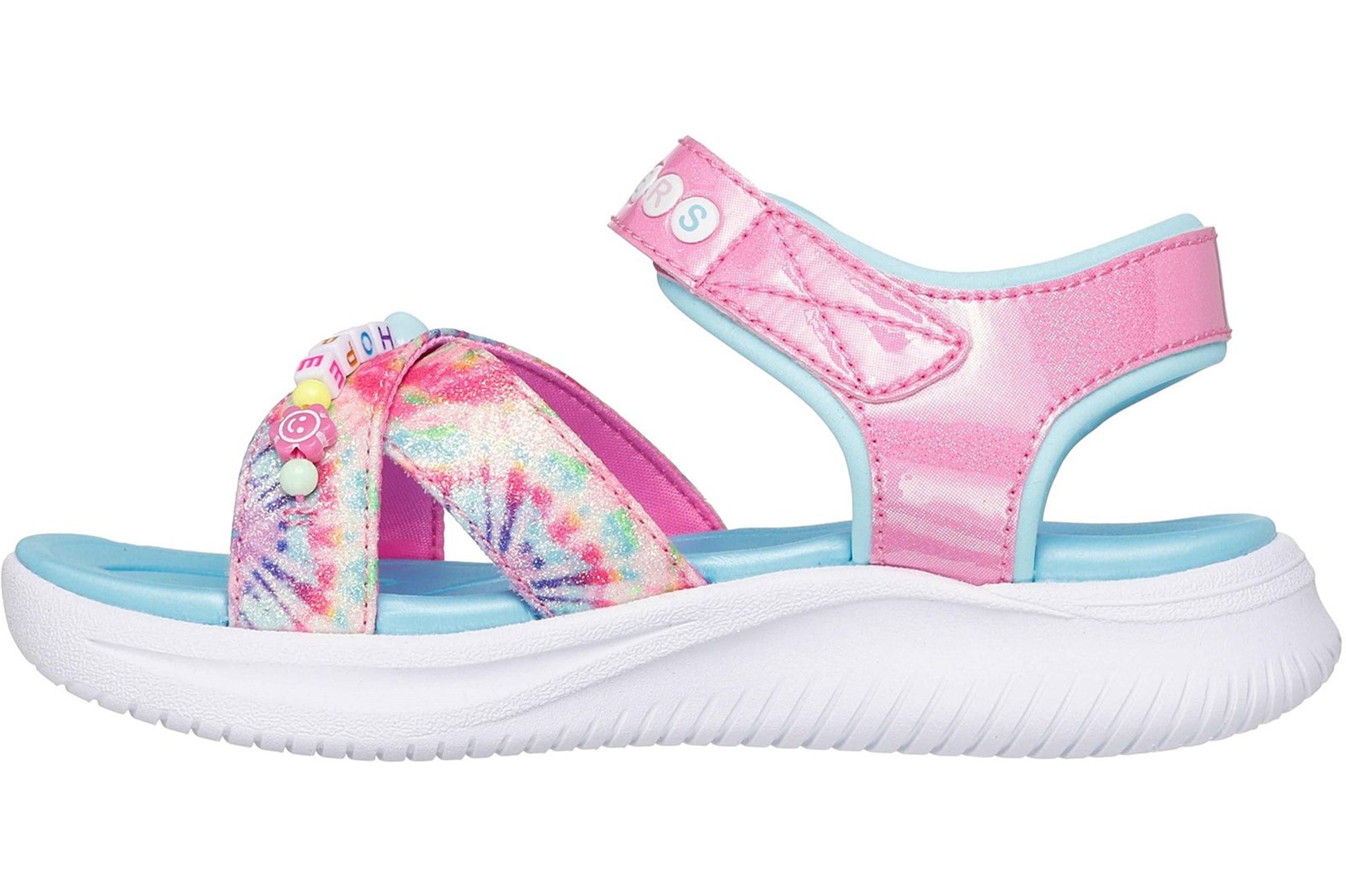 skechers-jumpsters-tie-dye-bffs-girls-summer-pink-multi-left-side