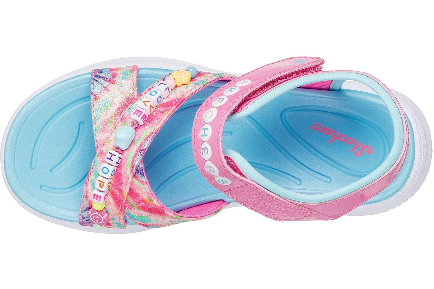 Skechers Jumpsters Tie Dye BFFs Pink/Multi Girls Sandals