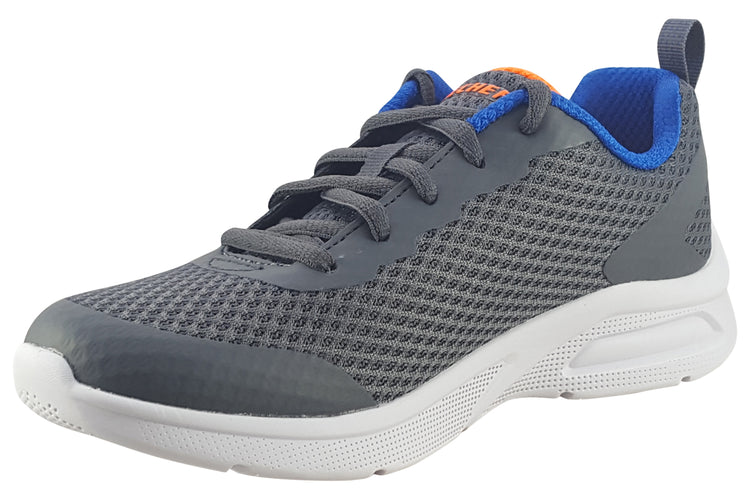 Skechers Kaptix Microspec 403819L Charcoal/Blue Boys Sports