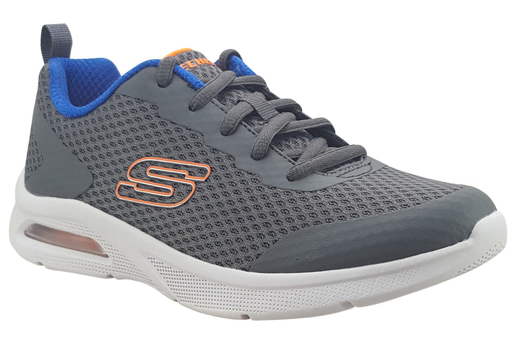 Skechers Kaptix Microspec 403819L Charcoal/Blue Boys Sports
