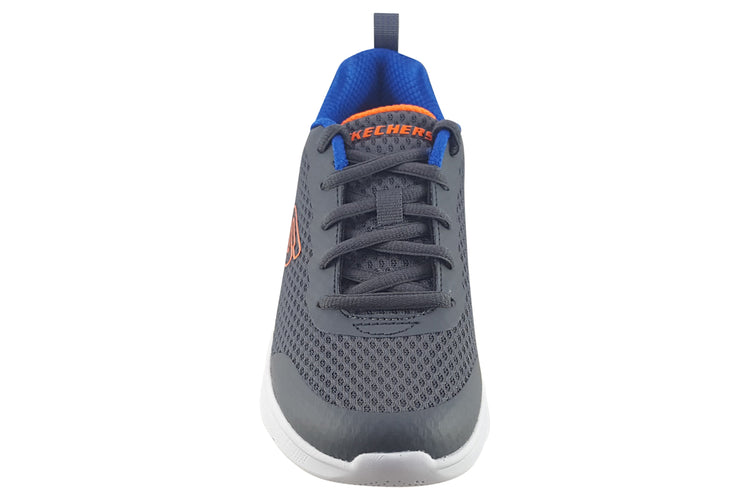 Skechers Kaptix Microspec 403819L Charcoal/Blue Boys Sports