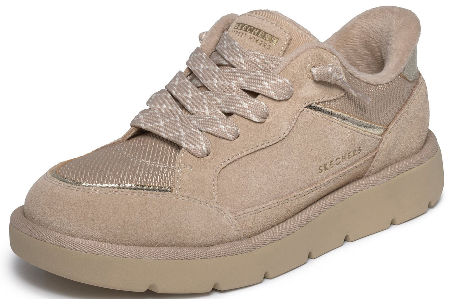 Skechers Keepsakes Cozy Street Hike Sand Suede Womens Fashion Trainers