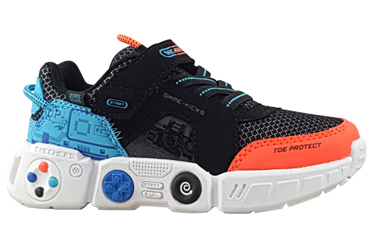 Skechers Lil Gametronix 402262N Black/Multi Boys Sports