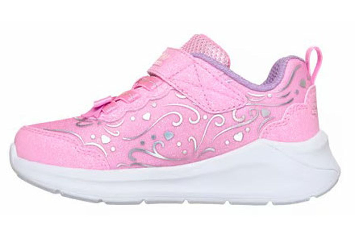 skechers-lil-princess-steps-303733nc-girls-trainers-light-pink-left-flat