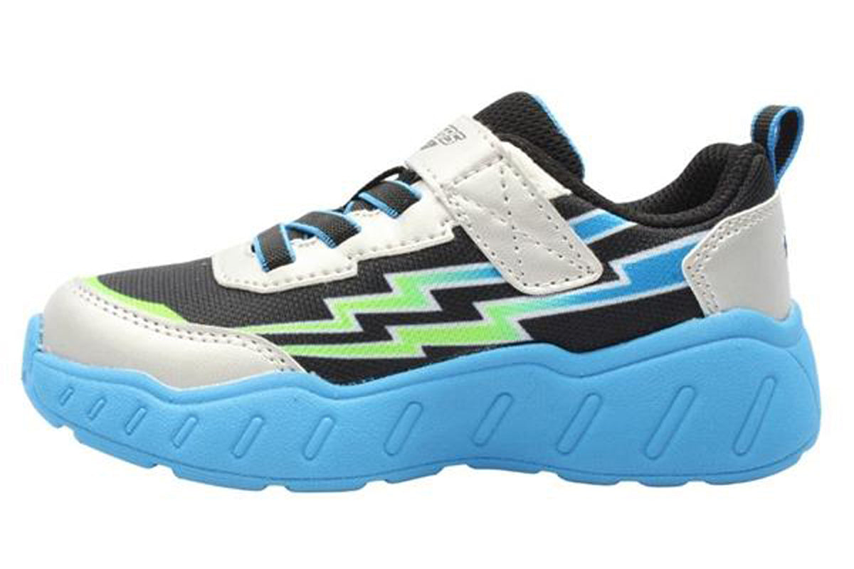 skechers-lil-storm-scene-407632nc-boys-trainers-silver-black-left-flat