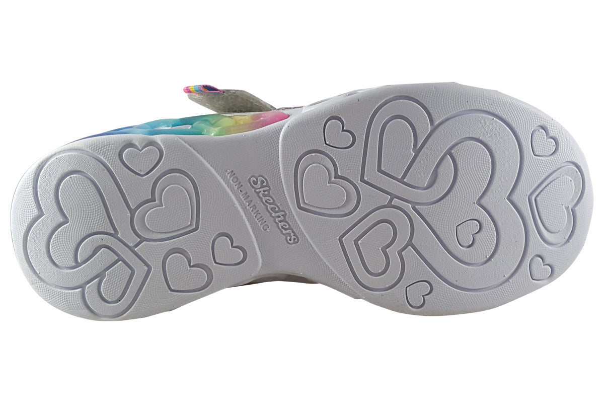 skechers love silver multi trainers sole