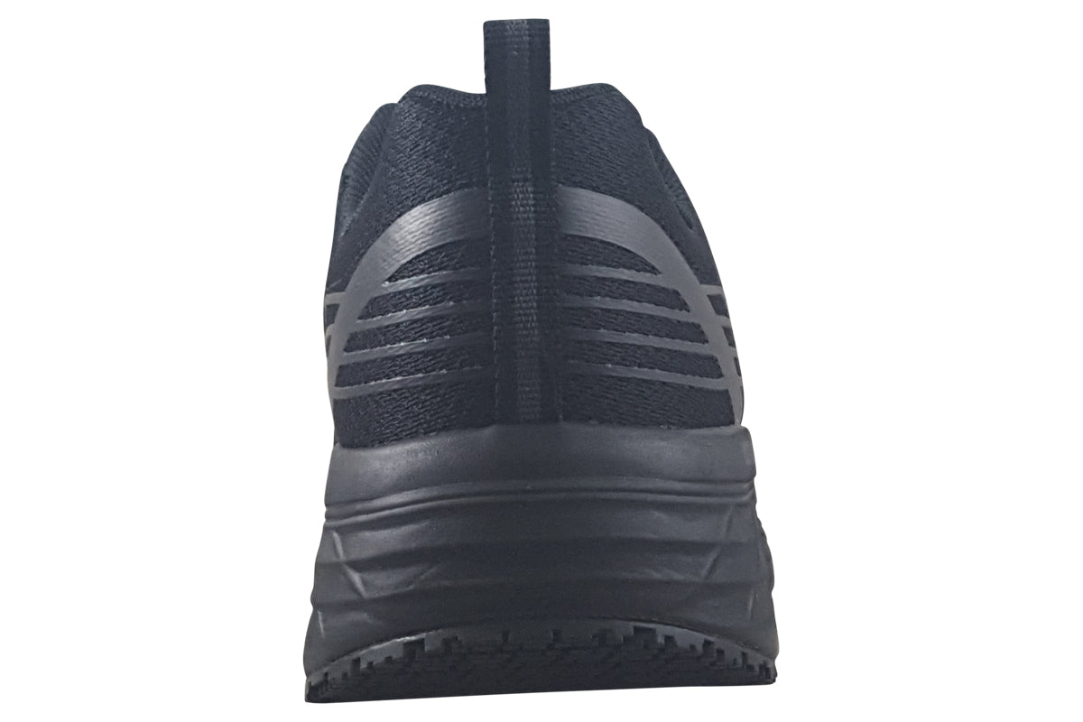 skechers max cushioning black trainers back