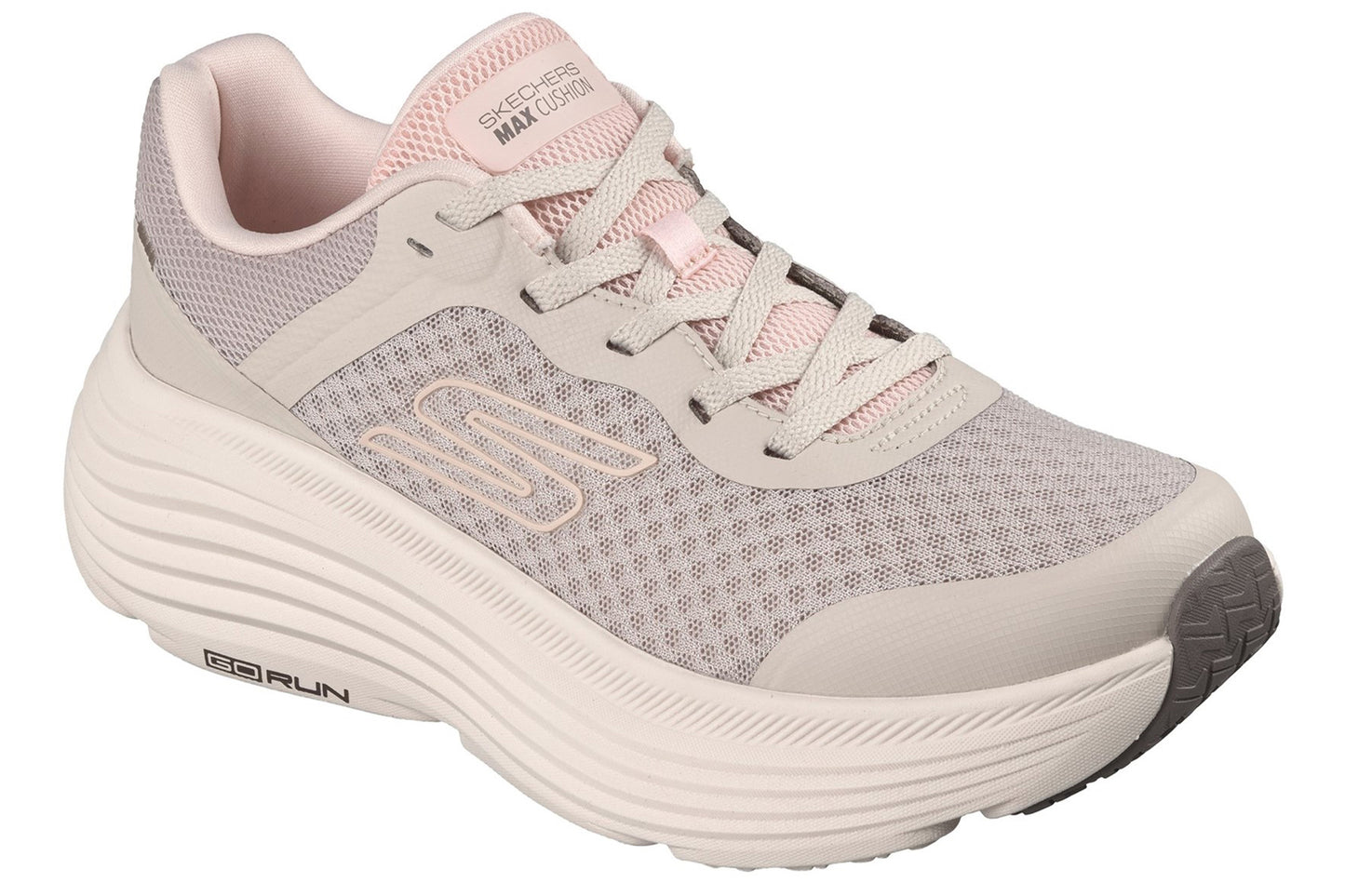 Skechers Max Cushioning Endeavour Natural Synthetic/Trim Womens Fashion Trainers