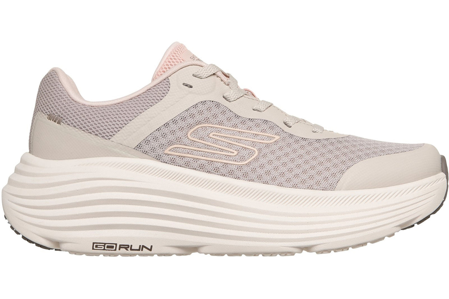 Skechers Max Cushioning Endeavour Natural Synthetic/Trim Womens Fashion Trainers