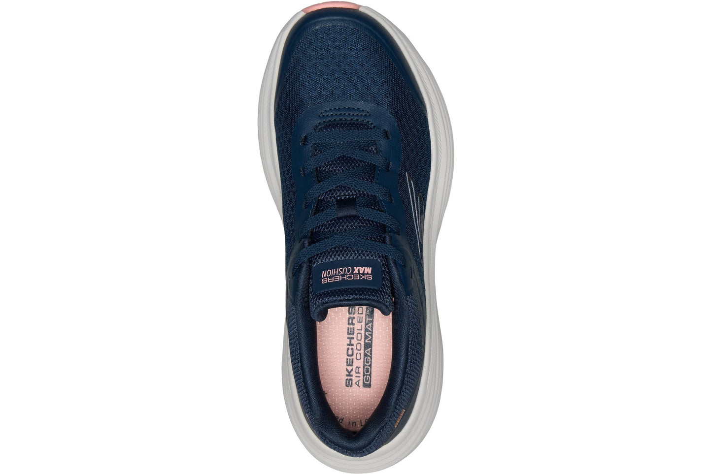 Skechers Max Cushioning Endeavour Navy Synthetic/Pink Trim Womens Fashion Trainers