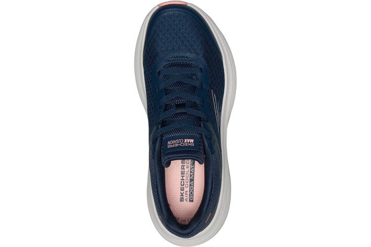 Skechers Max Cushioning Endeavour Navy Synthetic/Pink Trim Womens Fashion Trainers