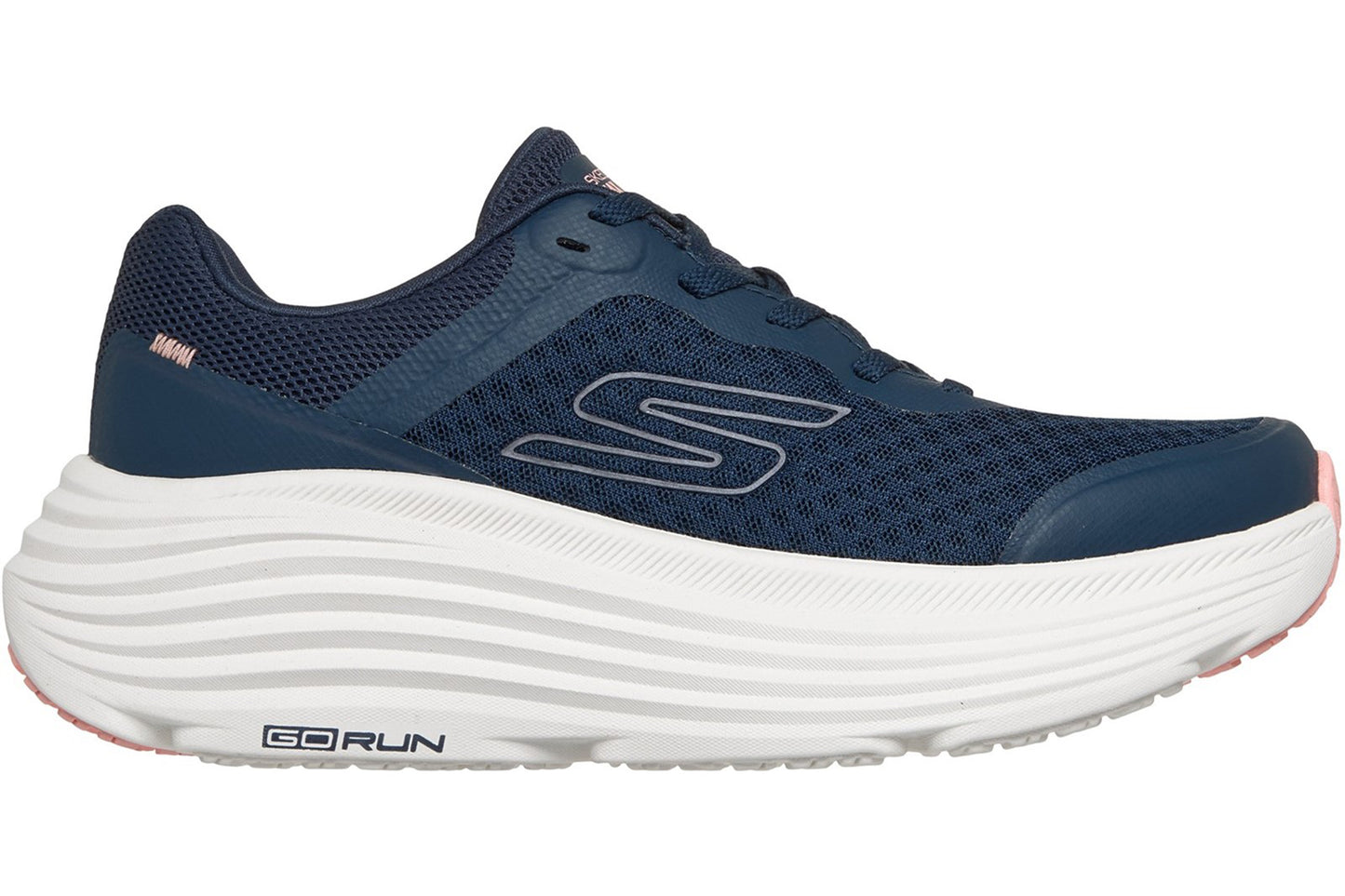 Skechers Max Cushioning Endeavour Navy Synthetic/Pink Trim Womens Fashion Trainers