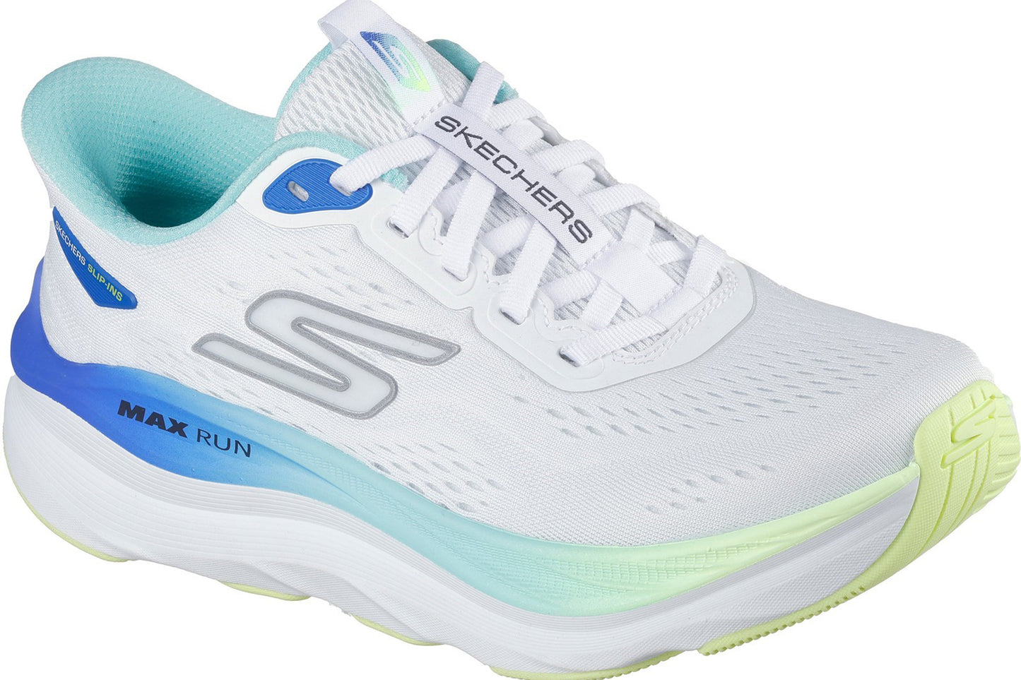 Skechers Slip-Ins Max Run White/Multi Womens Trainers