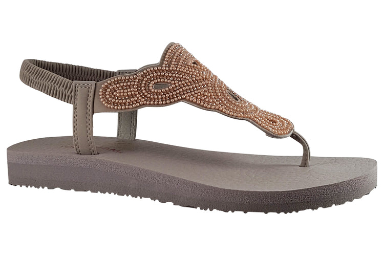 Skechers Meditation Pearl Perfection 119655 Taupe Womens Sandals