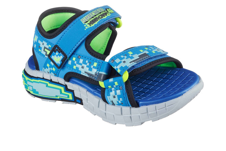 Skechers Mega-Splash Black/Blue/Lime Boys Sandals