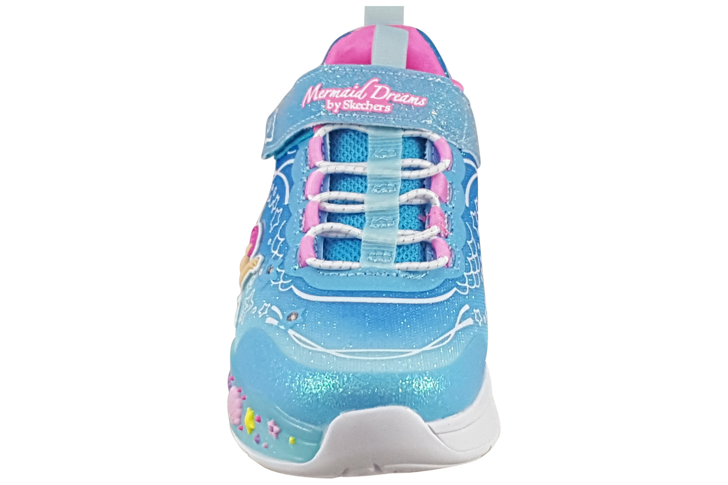 skechers mermaid dreams blue multi trainers top