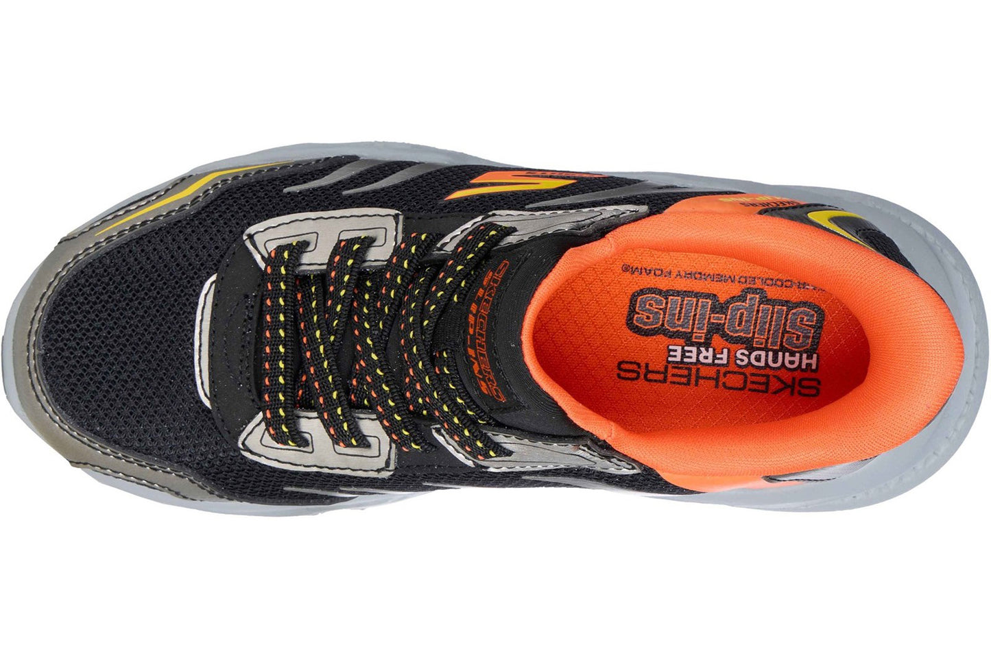 Skechers Slip-Ins Meteor-Lts Beams Black/Silver Boys Sports