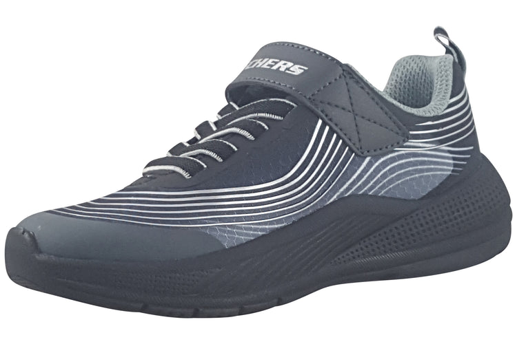 Skechers Microspec Adv 403926L Boys Sports Black/Silver