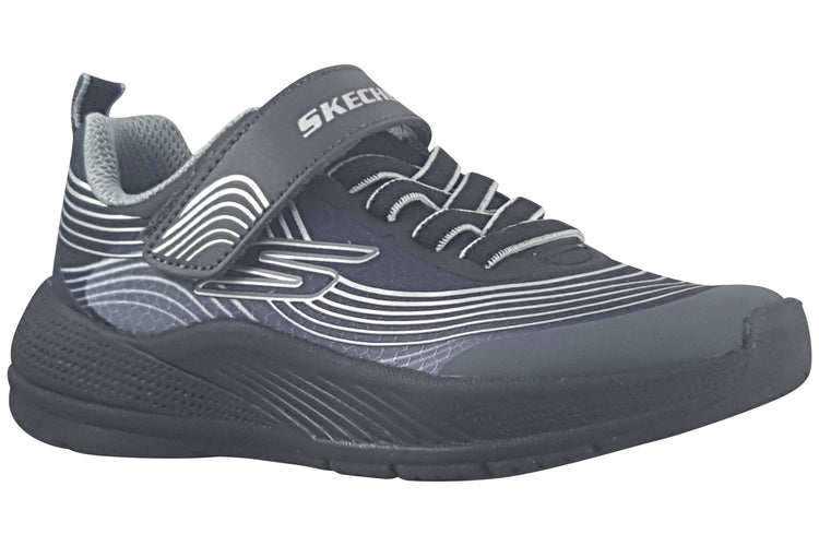 Skechers Microspec Adv 403926L Boys Sports Black/Silver