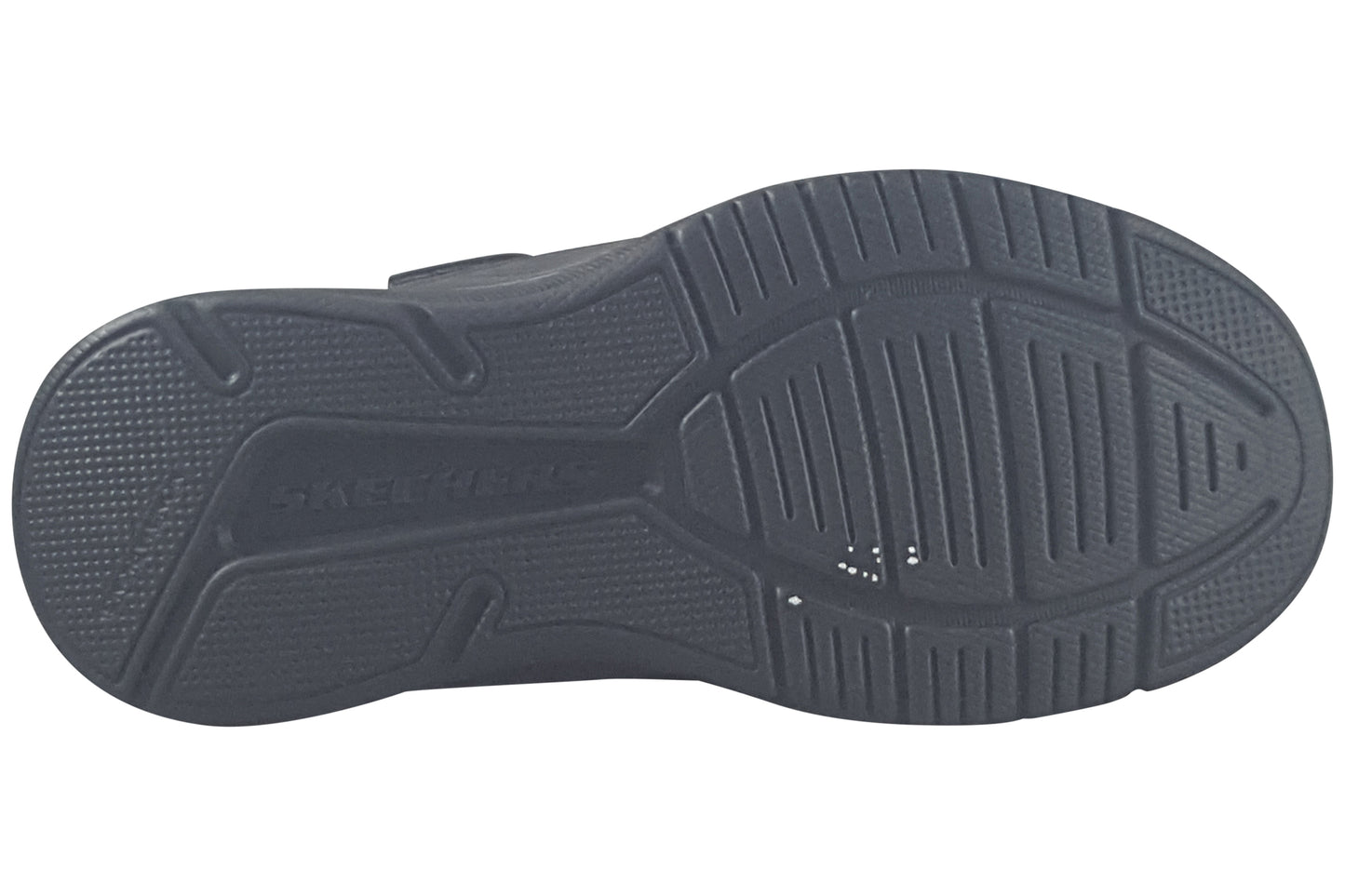 skechers microspec adv 403926l boys trainers black silver sole
