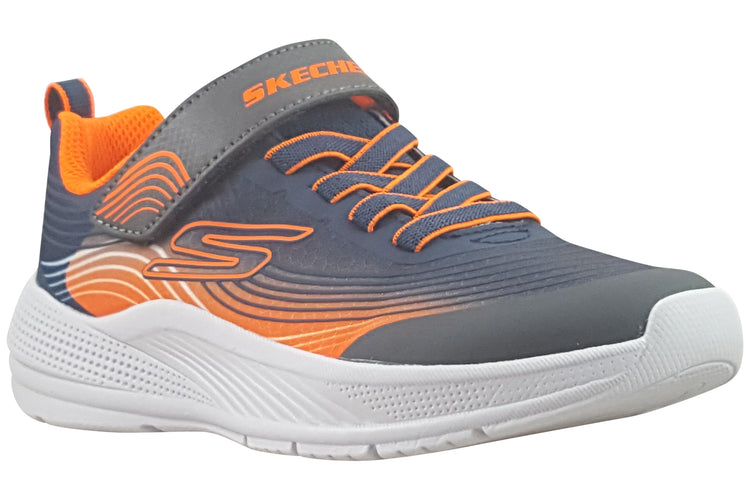 Skechers Microspec Adv 403926L Boys Sports Navy/Orange