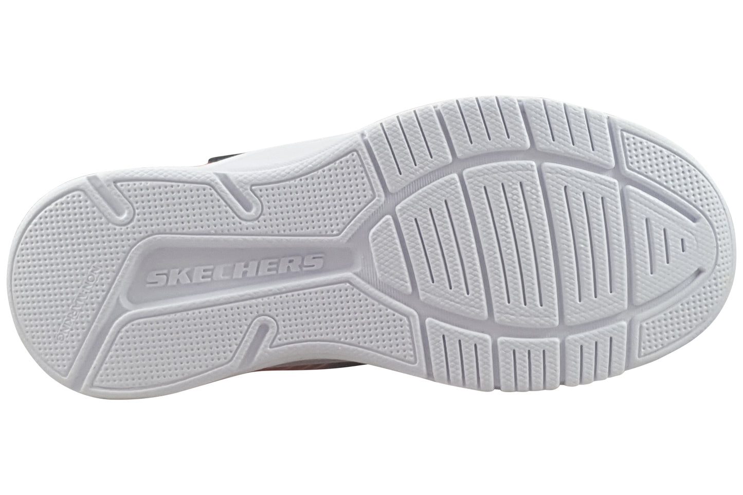 skechers microspec adv boys trainers navy orange sole