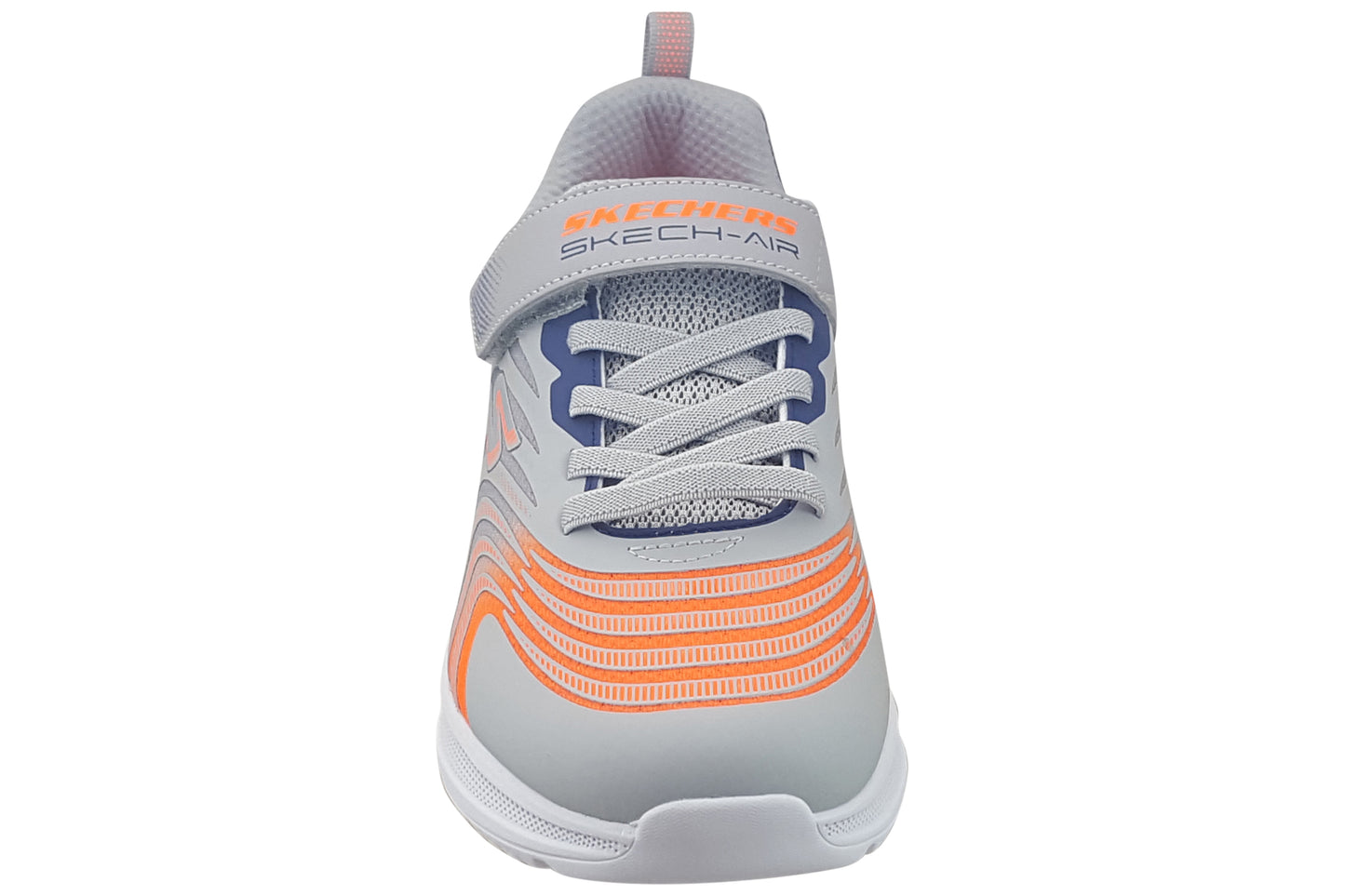 skechers microspec max adv grey navy trainers top