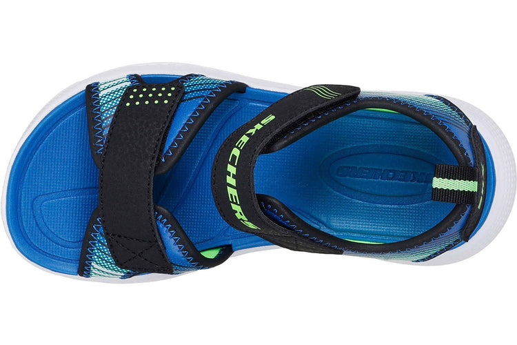 Skechers Microspec-Splash Black/Lime Boys Sandals